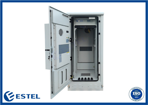 IP55 کابینت مخابراتی خارجی ضد آب 32U 19 اینچ دو درب 1500W تهویه مطبوع 150W/K مبدل حرارتی