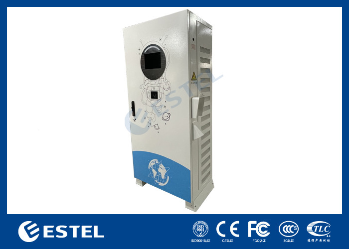شارژر سریع DC EV تجاری در فضای باز ایستگاه شارژ EV نصب شده با صفحه نمایش LED